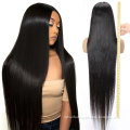 40inch 100% Brazilian Virgin Human Hair Transparent Swiss Lace Wig HD Lace Front wigs for Black Women